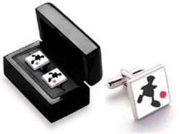Game Of Life - Pair Square Silver (Boxed) - Cufflinks - Other
