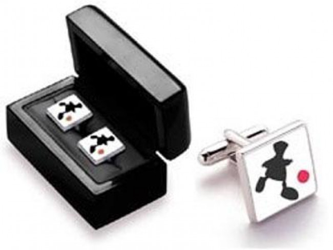 Game Of Life - Pair Square Silver (Boxed) - Cufflinks