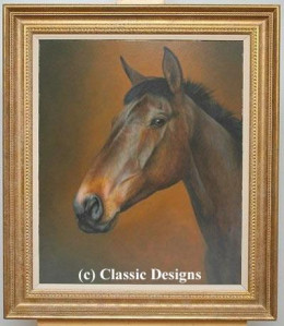 Horse - Original - Gold Framed