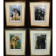 All 4 Collector Editions Gun Dogs - Dark Wood Framed