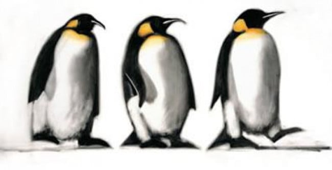We Three Kings - Penguins - Mounted We Three Kings - Penguins - Mounted