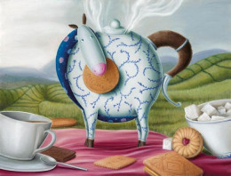 High Tea Hee-Haw - Canvas With Slip