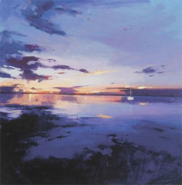 As Night Steals Across The Purple Shores - Mounted