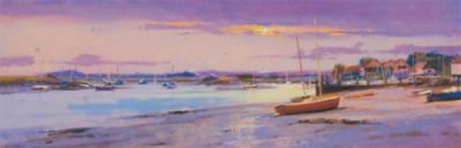 The Misty Shores Are Bathed In The Early Light As The Veil Of Cloud Lifts On A New Dawn - Mounted The Misty Shores Are Bathed In The Early Light As The Veil Of Cloud Lifts On A New Dawn - Mounted