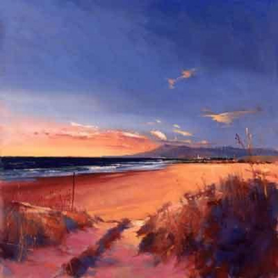 A World Suffused With Fire As The Sun Sets Over The Distant Shores - Mounted A World Suffused With Fire As The Sun Sets Over The Distant Shores - Mounted