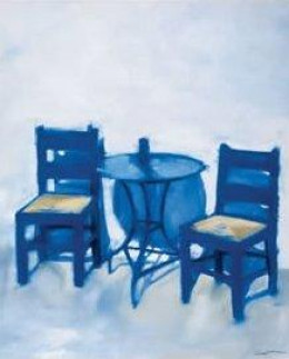 The Blue Table - Mounted