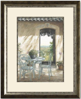 Sunlit Terrace - Framed