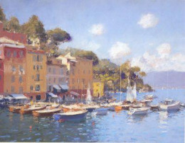 Boats At Rest - Portofino - Print