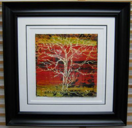 Tree At Night I - Original - Black Framed