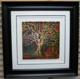 Tree At Night II - Original - Black Framed