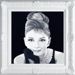 Hepburn - The Diamond Dust Collection - White Framed