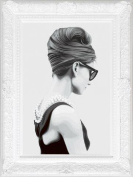 Audrey - The Diamond Dust Collection - White Framed