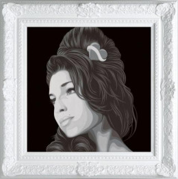 Amy - The Diamond Dust Collection - White Framed