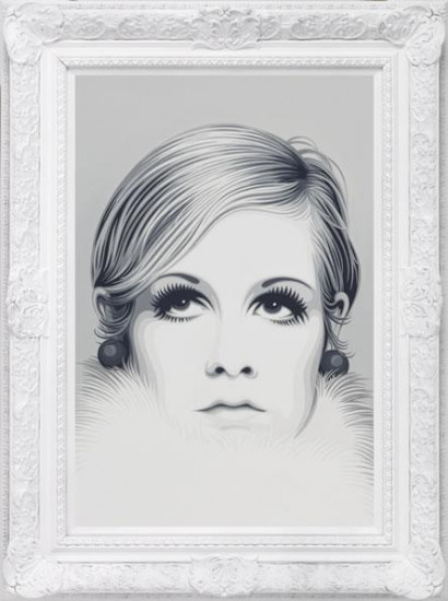 Twiggy II - The Diamond Dust Collection - White Framed