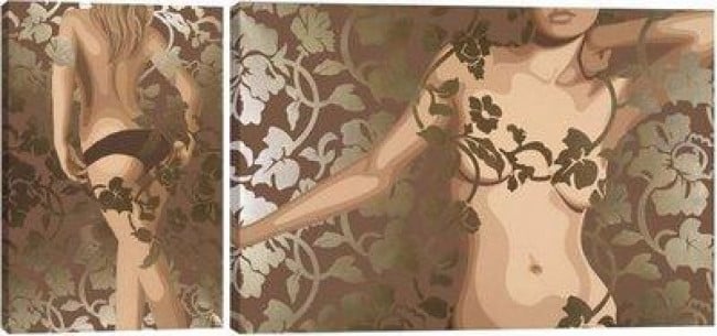 Girl With The Golden Touch & Golden Gaze - Box Canvas Girl With The Golden Touch & Golden Gaze - Box Canvas