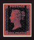 Penny Black - Red - Mounted