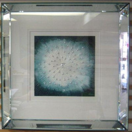 Starburst Blue - Original - Mirrored Framed