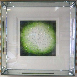 Starburst Green - Original - Mirrored Framed
