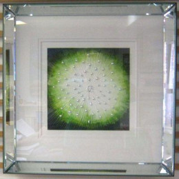 Starburst Green - Original - Mirrored Framed