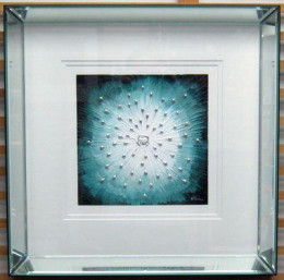 Starburst Blue II - Original - Mirrored Framed