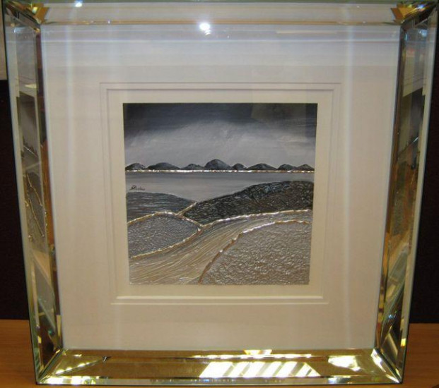 Silver Landscape - Original - Mirrored Framed