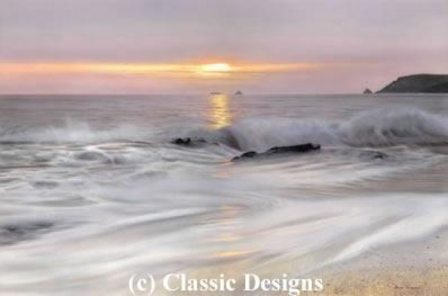 Silky Waters - Porthcothan Bay, Cornwall - Print