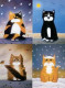 The Weather Four Cats - Set Of 4 - Print