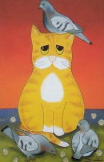 Cat Amongst The Pigeons - Homer - Print Cat Amongst The Pigeons - Homer - Print