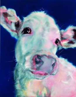 Semi Skimmed - White Cow - Box Canvas
