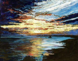 Shoreline Sunset - Canvas - Unstretched Canvas