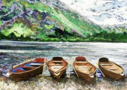 Lakeland Boats - Canvas - Unstretched Canvas