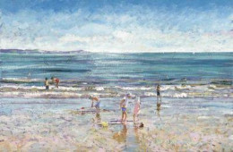 A Day At The Beach - Canvas - Unstretched Canvas