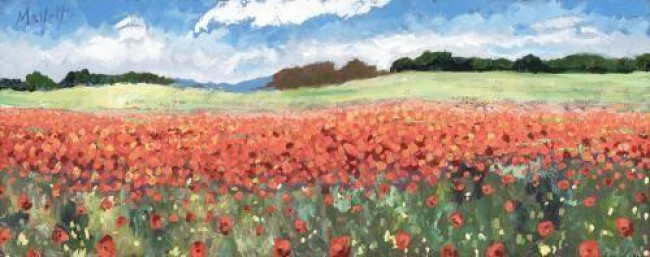 Poppy Profusion - Unstretched Canvas Poppy Profusion - Unstretched Canvas