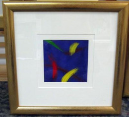 Blue Abstract I - Original - Gold Framed