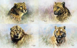 Big Cats Portfolio (Set Of 4) - Mounted