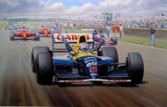 Victory - Nigel Mansell - Mounted Victory - Nigel Mansell - Mounted