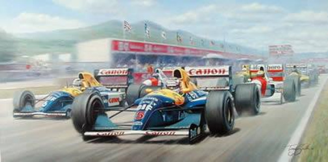 il Leone - Nigel Mansell (Signed) - Mounted