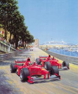 Viva Ferrari - Schumacher & Irvine - Framed
