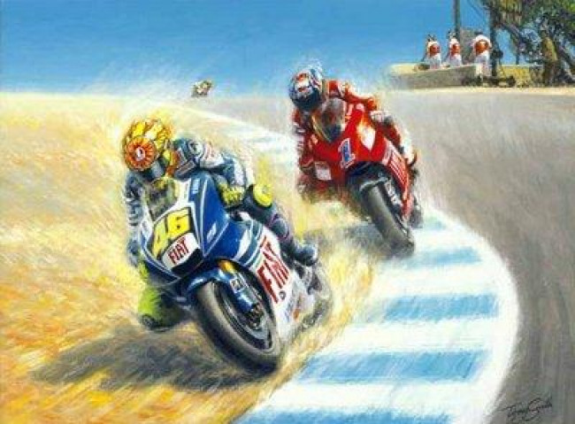 Coming Through (Valentino Rossi taking Casey Stoner)