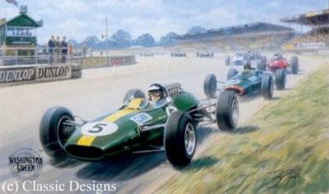 Jim Clark - World Champion 1963 & 1965 - Mounted Jim Clark - World Champion 1963 & 1965 - Mounted