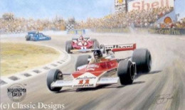 James Hunt - World Champion 1976 - Mounted
