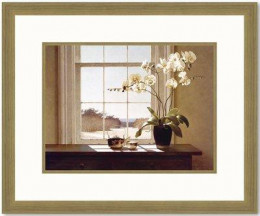Orchids With Teapot - Framed