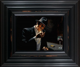 Man Lighting Cigarette - Black Framed