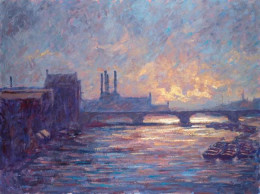 Battersea Sunset - Canvas With Slip