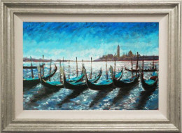 Gondolas At Rest - Framed