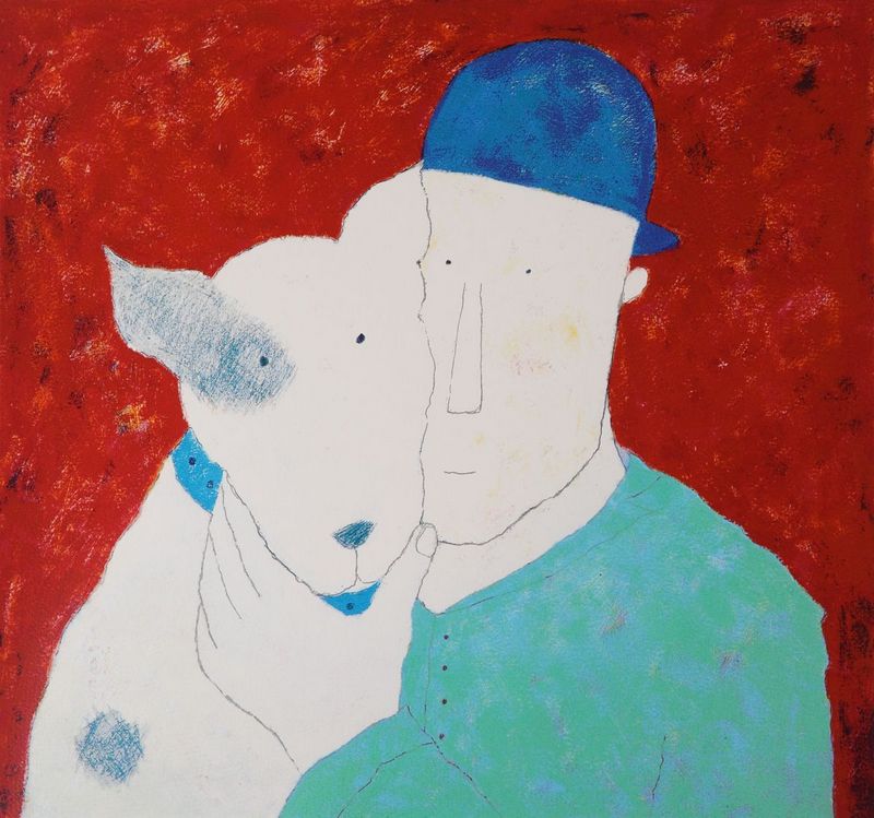 Man & Dog by Annora Spence